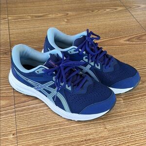 ASICS Blue AmpliFoam Athletic Running Shoes
